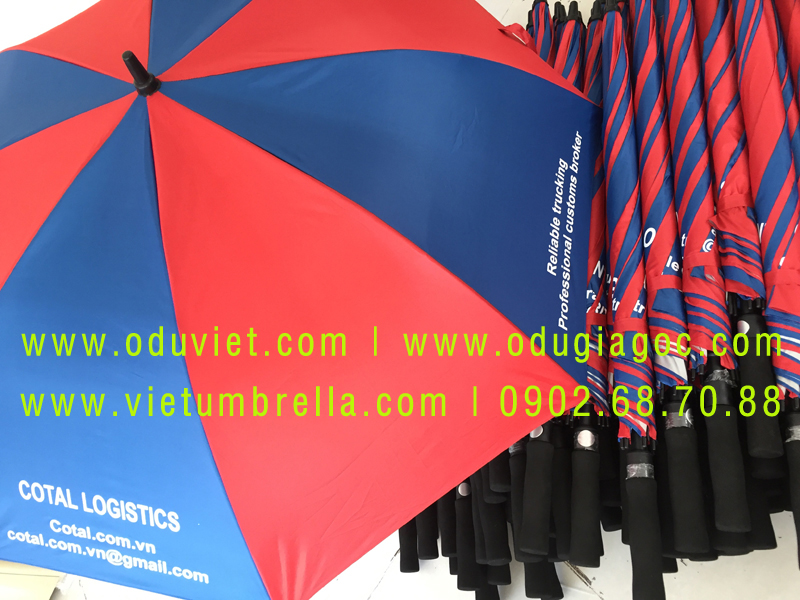 xưởng sản xuất ô dù cầm tay in logo quảng cáo